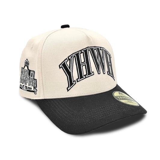 [PRE-ORDER - SHIPS AUGUST 15TH] ‘YHWH’ Structured SnapBack - Cream/Black