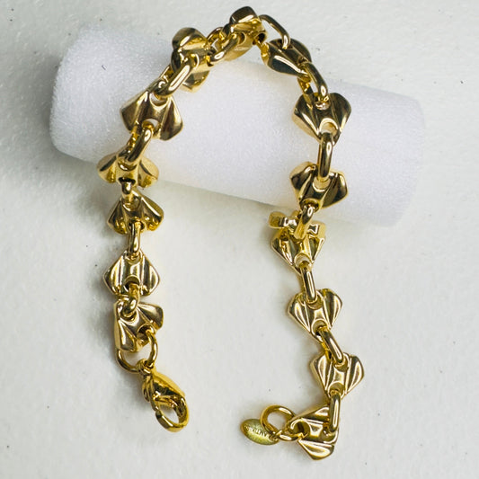 Unisex Hypoallergenic Gold-Tone Stainless Steel Chain Bracelet Amtikiss