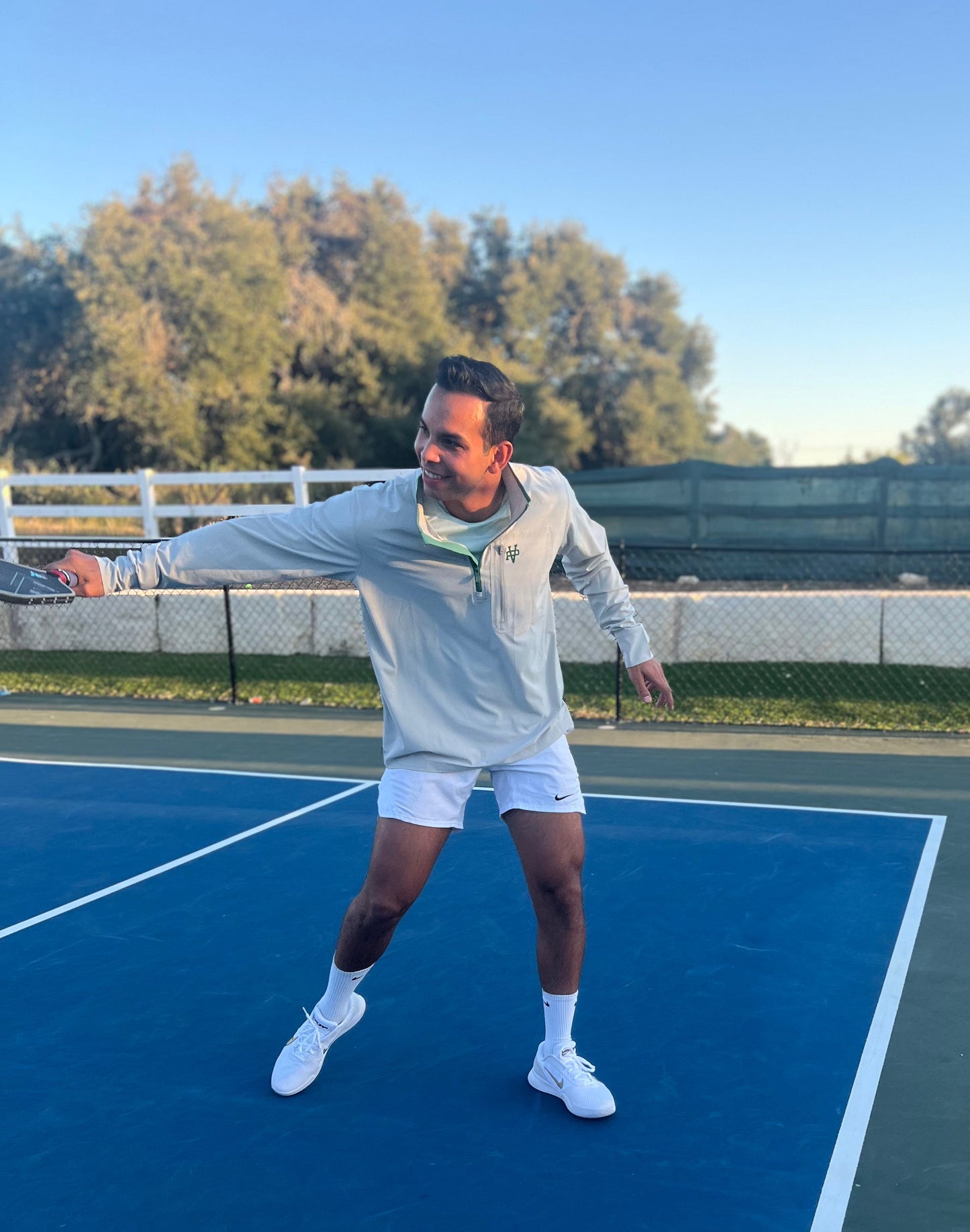 Quarter Zip Lightweight Performance Pullover Varsity Pickle