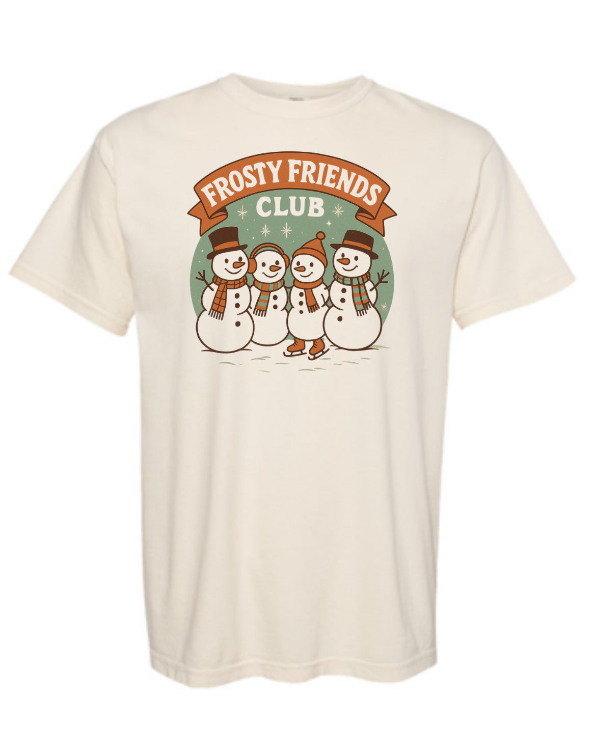 Retro Christmas Snowman Crewneck Sweatshirt Frosty Friends Club