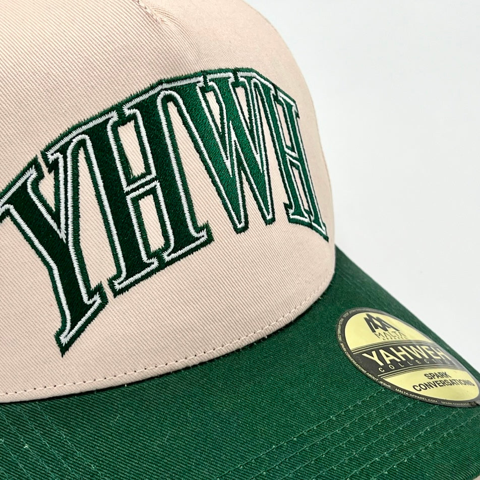 [PRE-ORDER - SHIPS AUGUST 15TH] ‘YHWH’ Structured SnapBack - Cream/Billiard Green