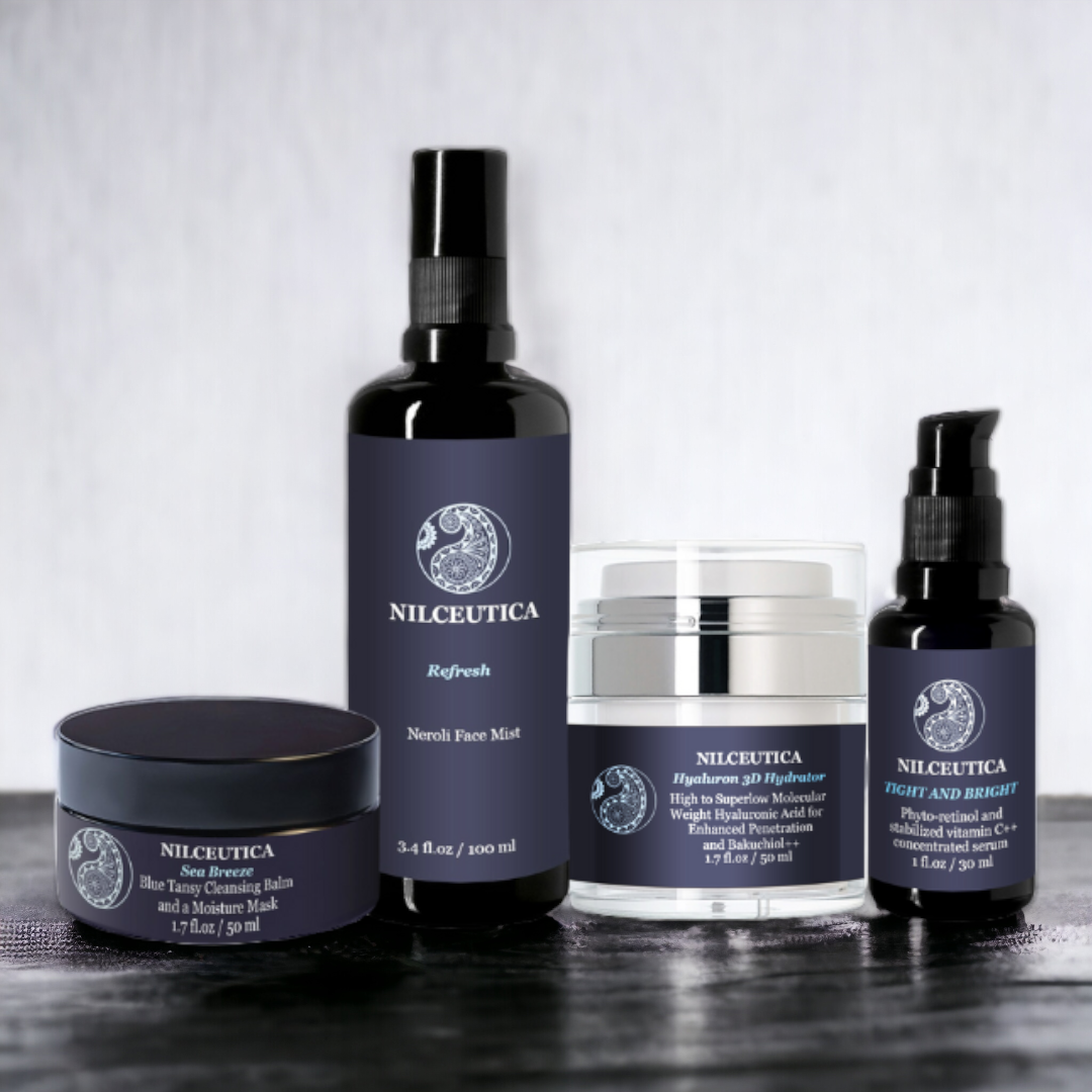 Full Face Care Bundle with Serums, Cream, Balm, and Mist NILCEUTICA