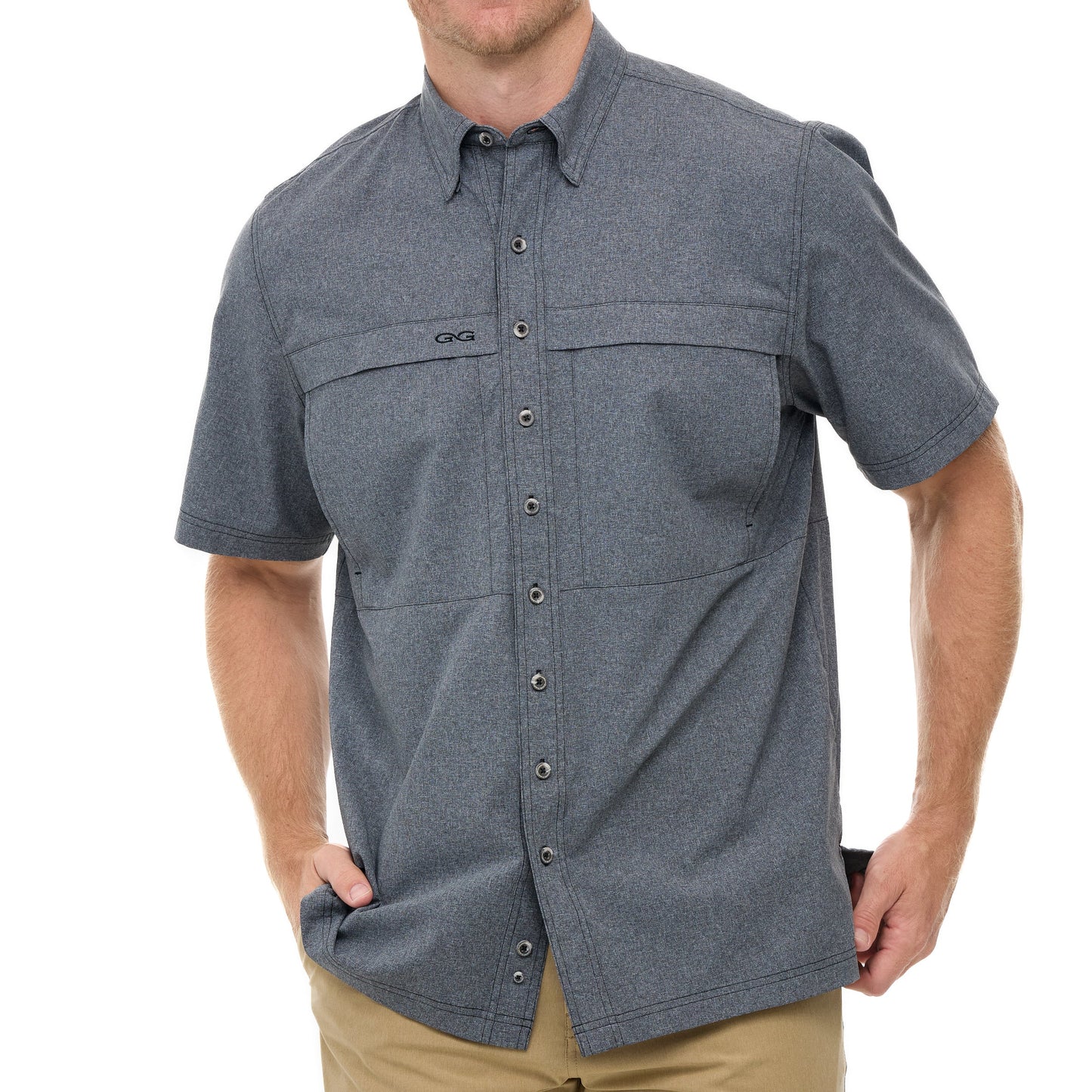 MicroTek Lightweight Microfiber Shirt with UPF 50+ Protection Caviar