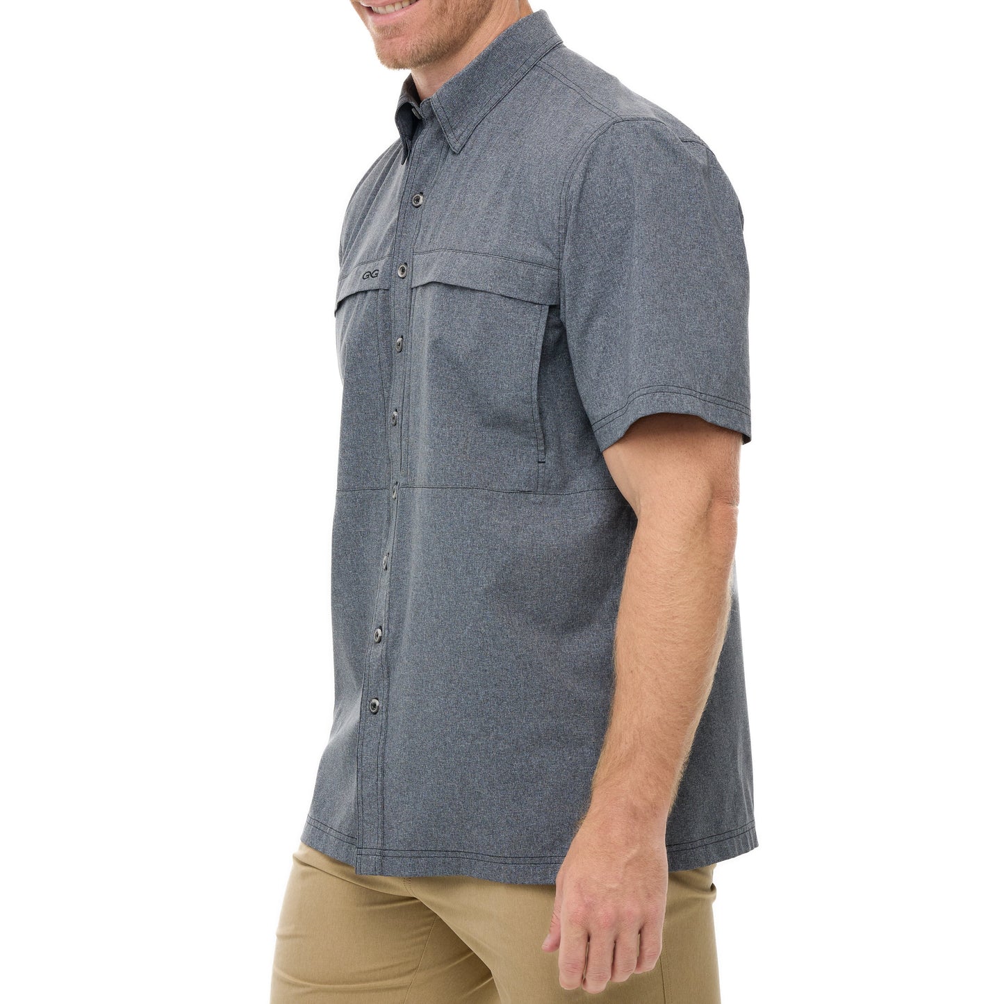 MicroTek Lightweight Microfiber Shirt with UPF 50+ Protection Caviar