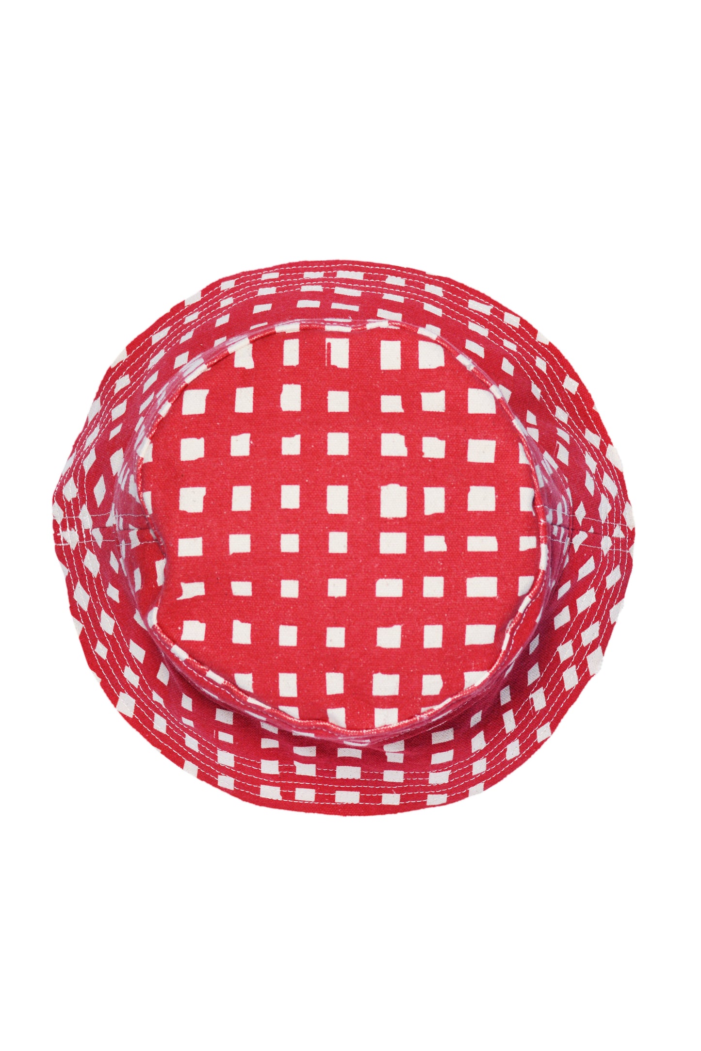 Grid Cotton Canvas Bucket Hat