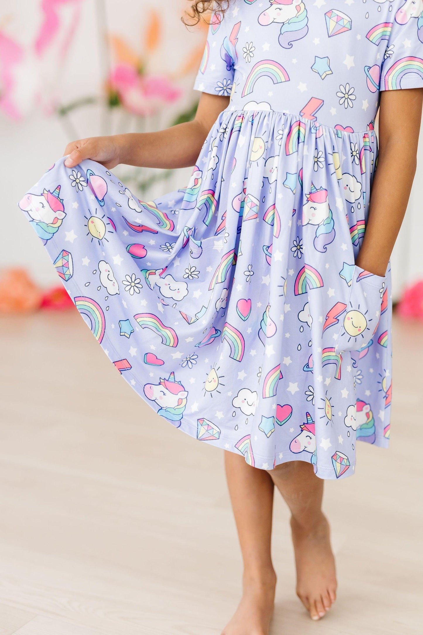 Galactic Unicorns Pocket Twirl Dress S/S Mila & Rose
