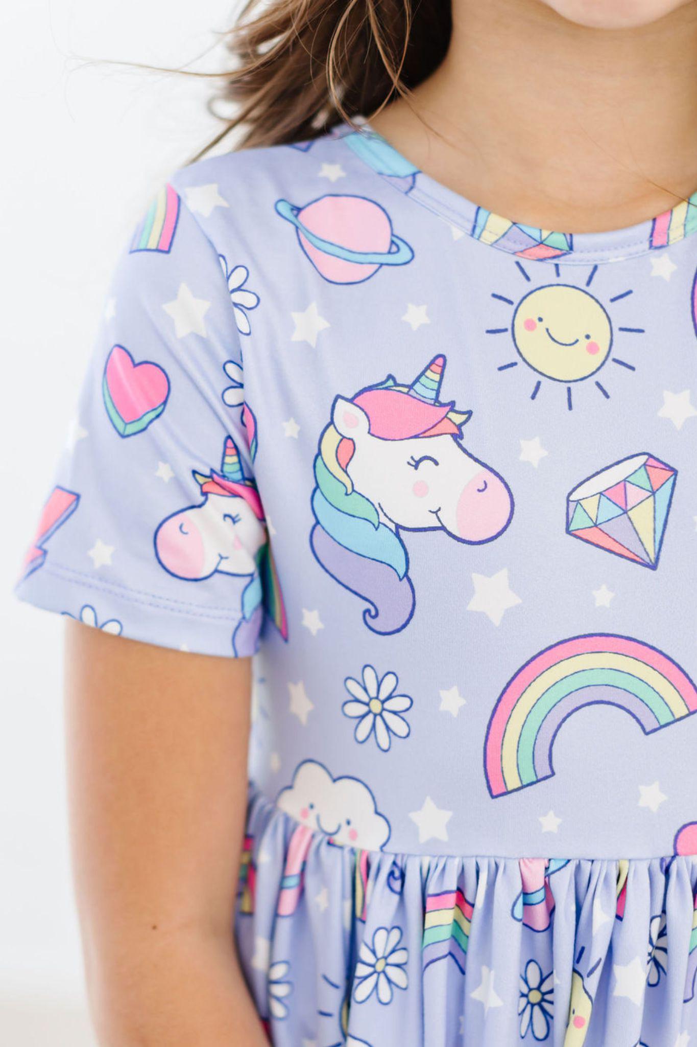 Galactic Unicorns Pocket Twirl Dress S/S Mila & Rose