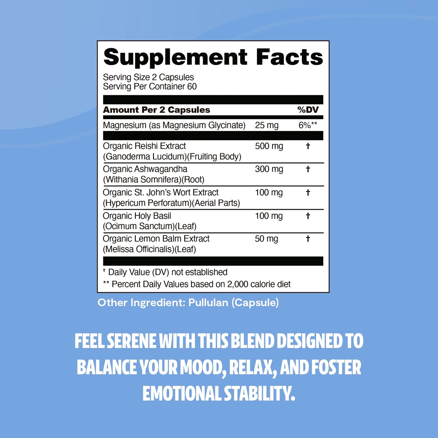Calm Blend Magnesium Glycinate Capsules 120 Count
