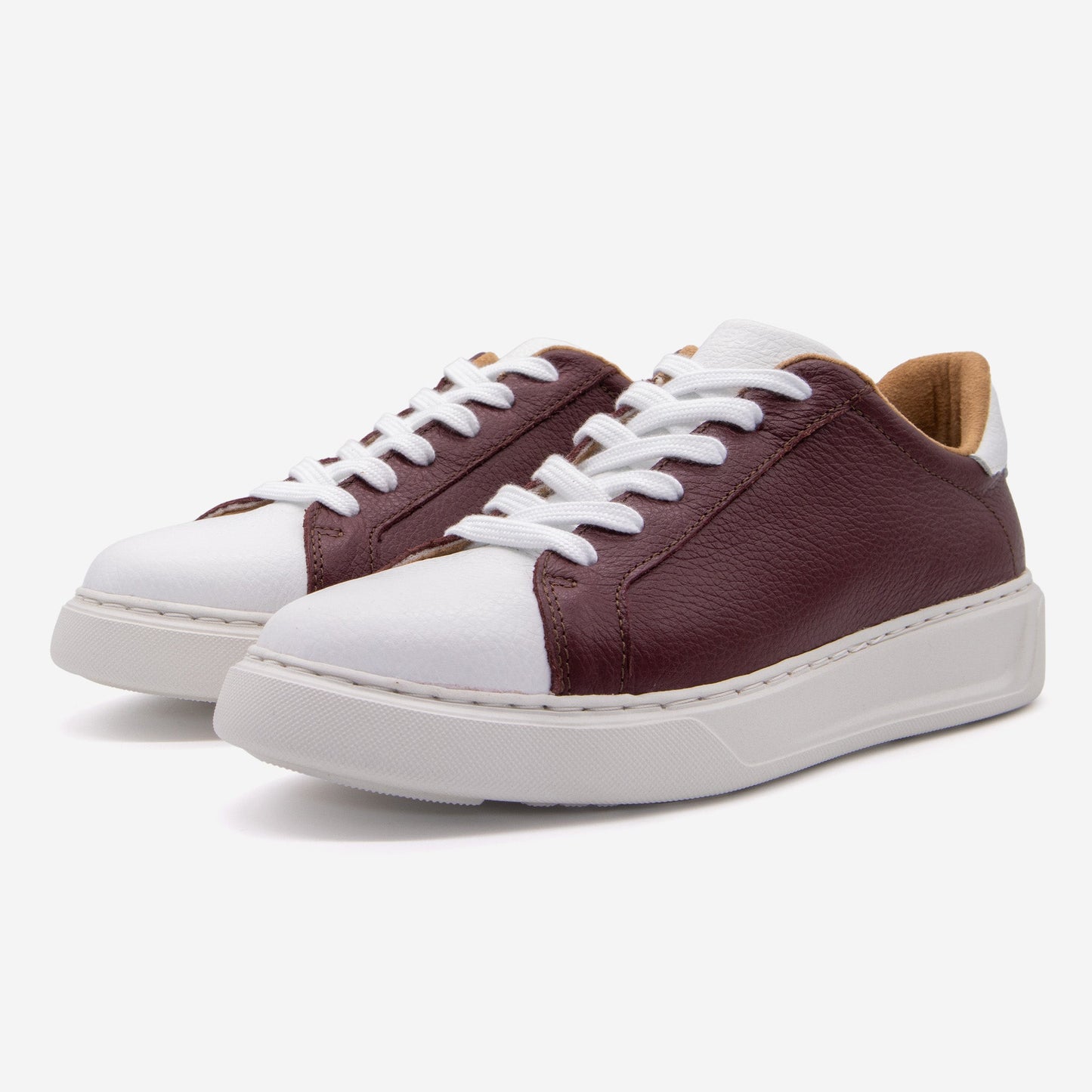 Maroon + White Heritage Gameday Leather Shoes BLKSWN