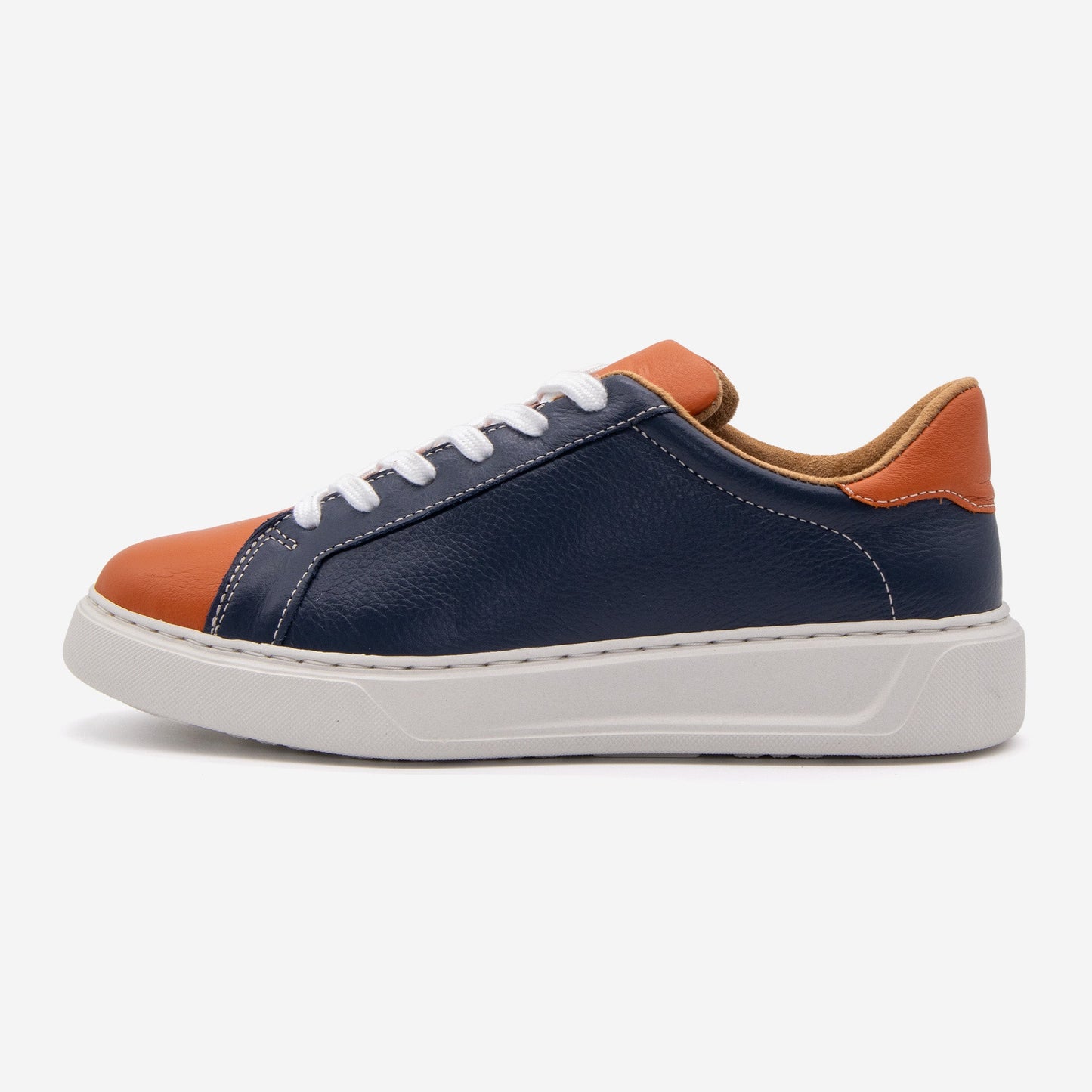 Heritage Gameday Navy Orange Leather Shoes BLKSWN