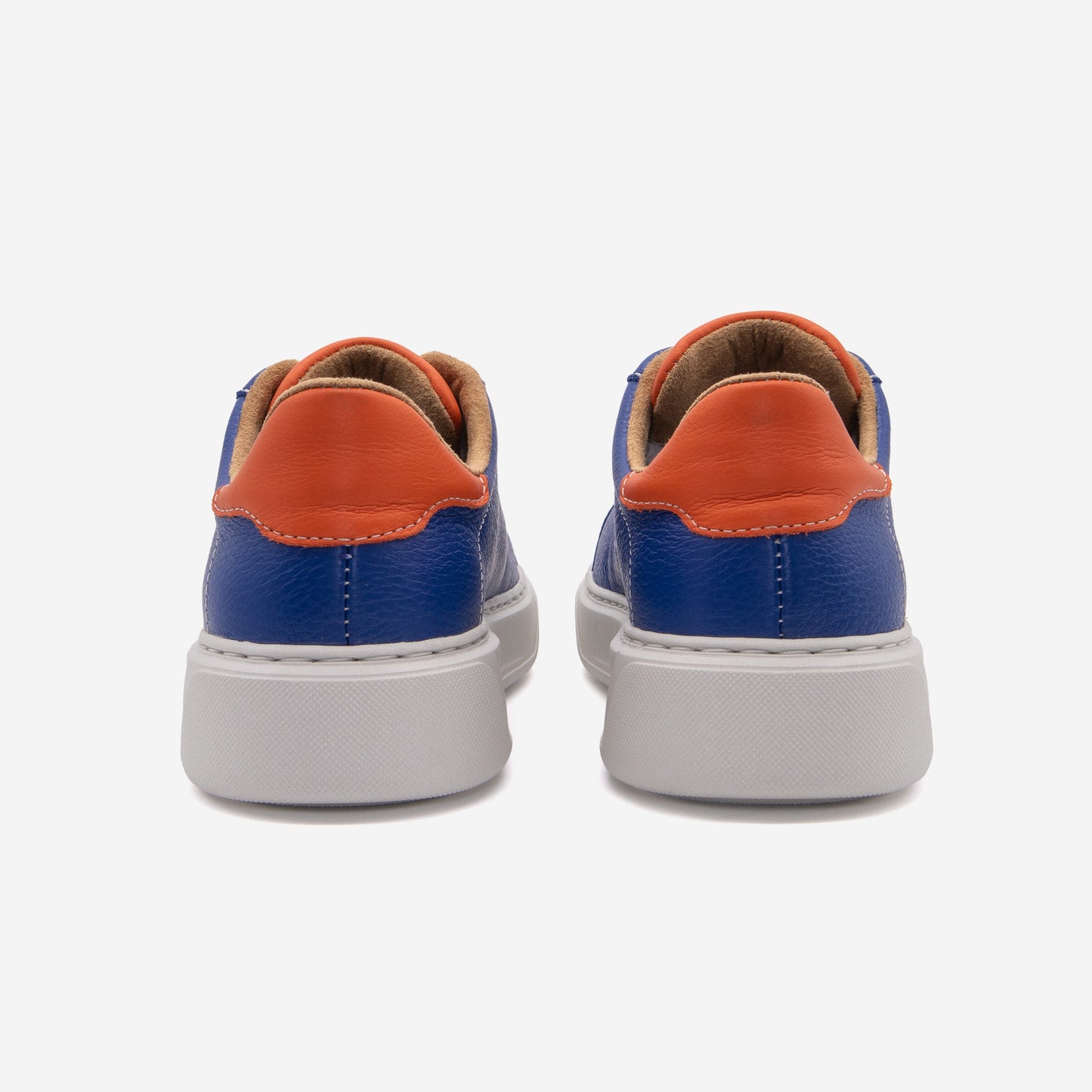Blue + Orange Leather Gameday Shoes Heritage