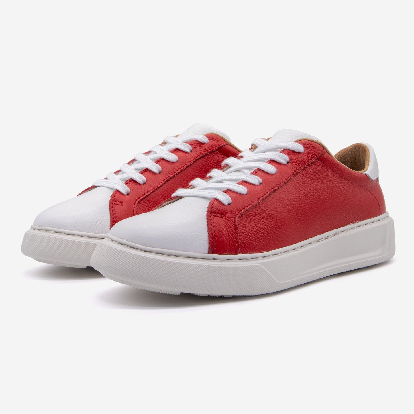 Red Berry + White Bold Leather Gameday Shoes Heritage