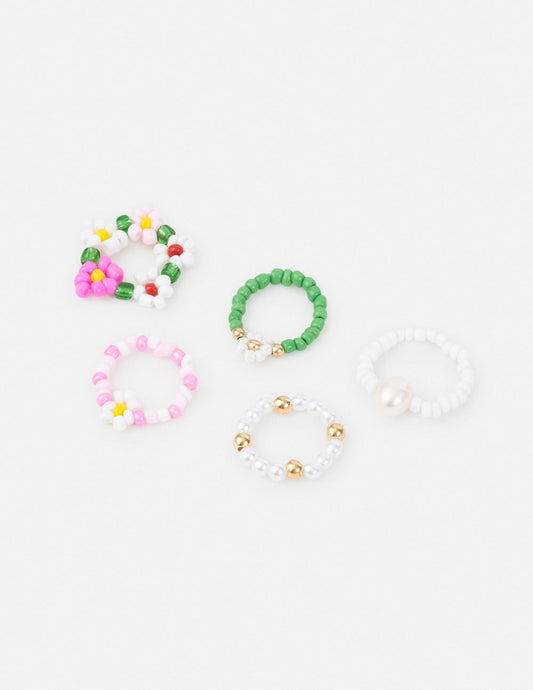 Garden Beaded Ring Set Jewelry Elevated Faith