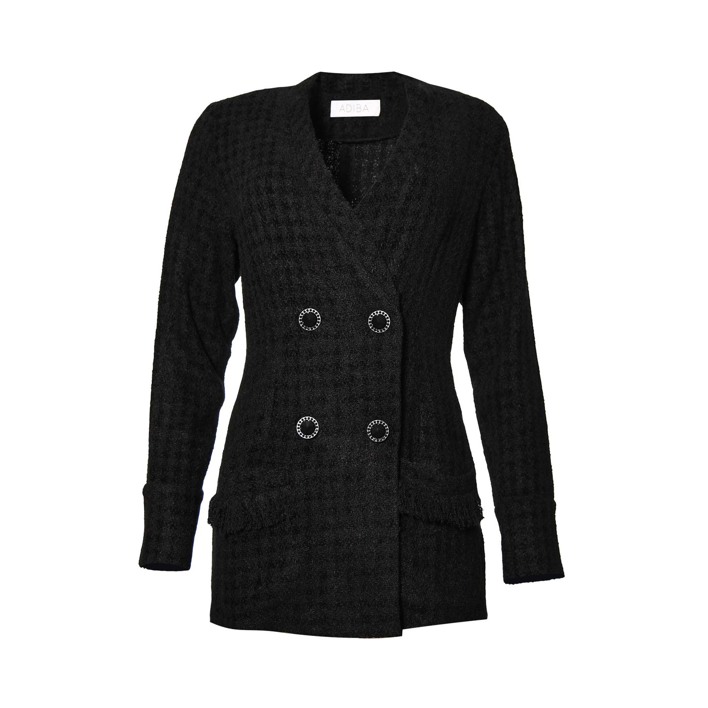 Gerbera Tweed Black Fitted Blazer