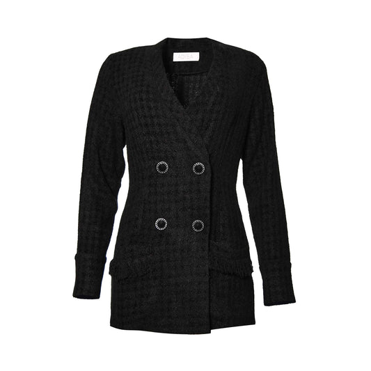 Gerbera Tweed Black Fitted Blazer