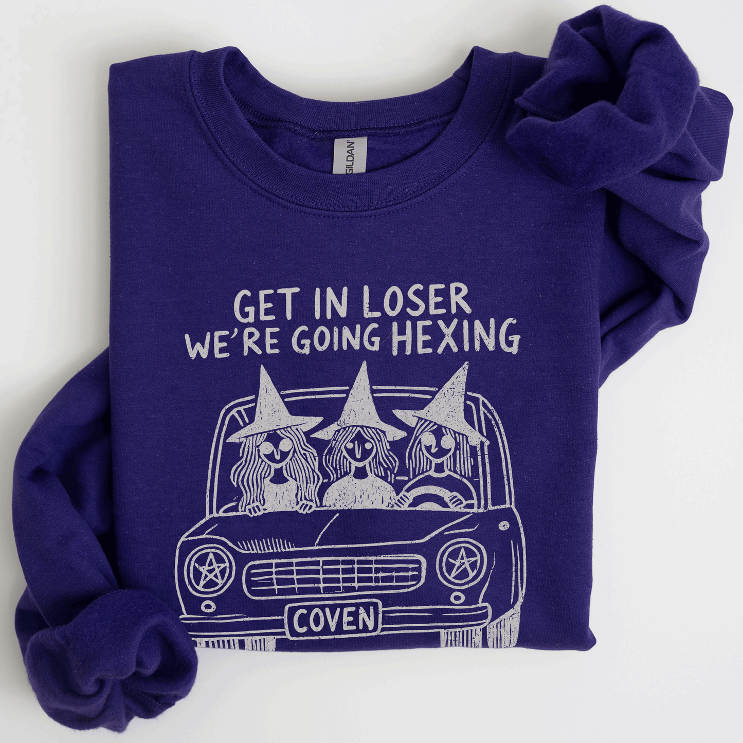 Get In Loser Cozy Coven Sweatshirt Halloween Witches