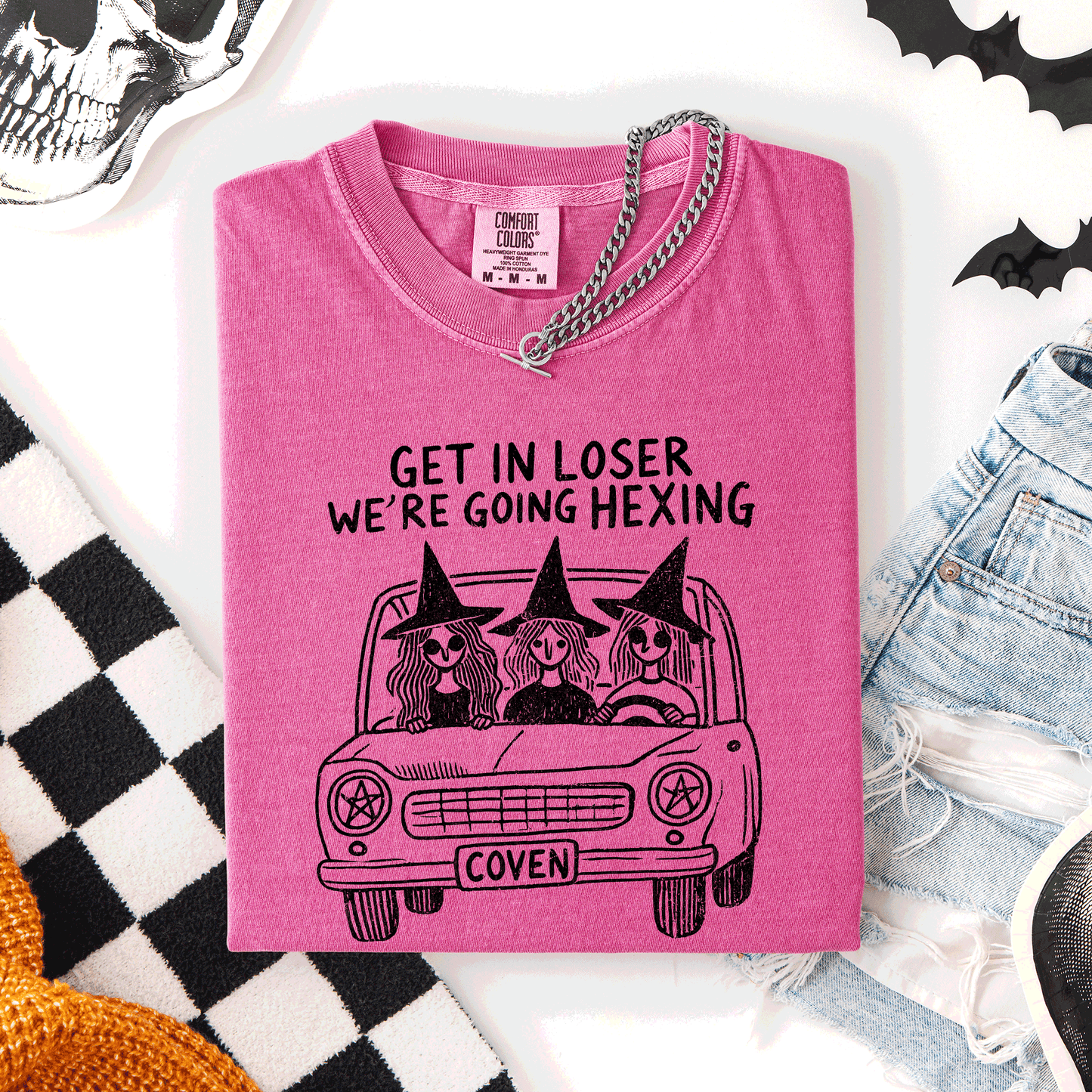 Get In Loser We're Going Hexing Comfort Colors T-Shirt Witches Halloween Coven