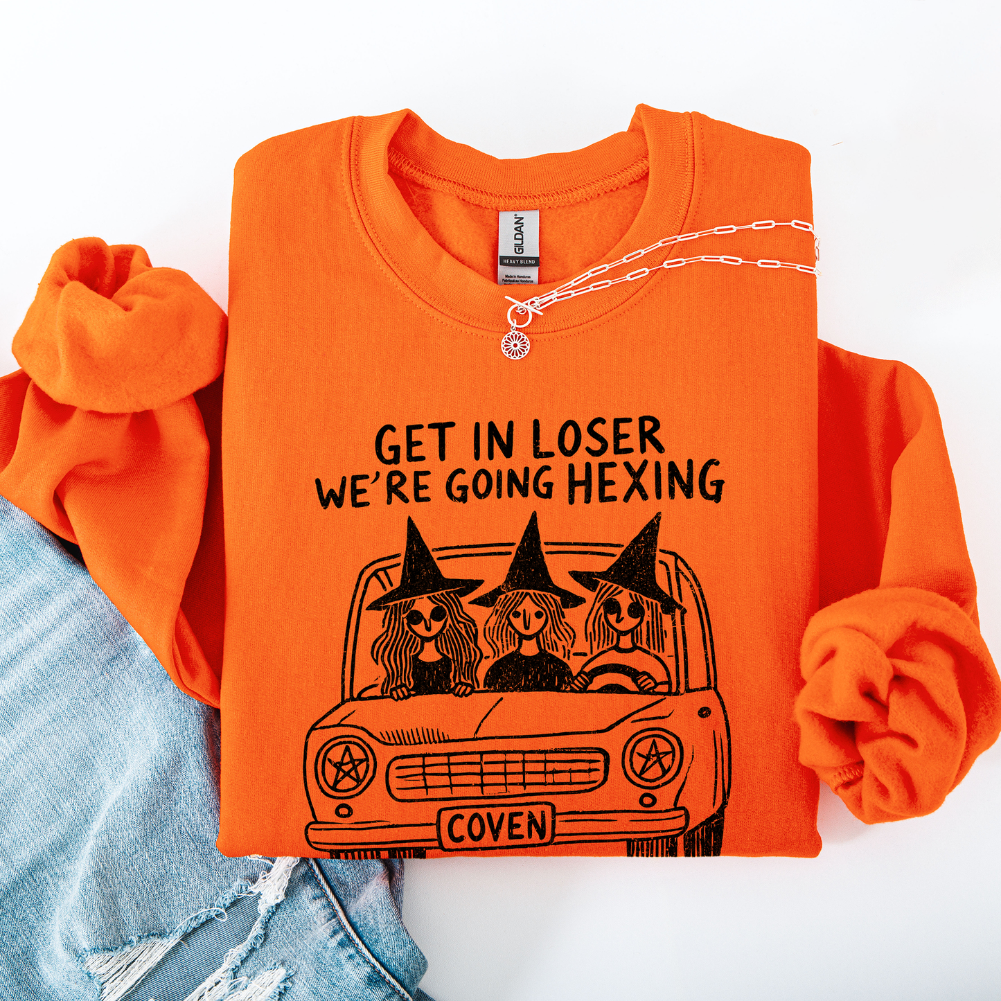 Get In Loser Cozy Coven Sweatshirt Halloween Witches