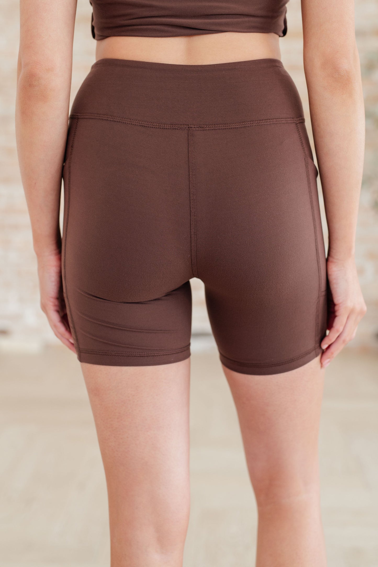 Getting Active Brushed Microfiber Biker Shorts Java