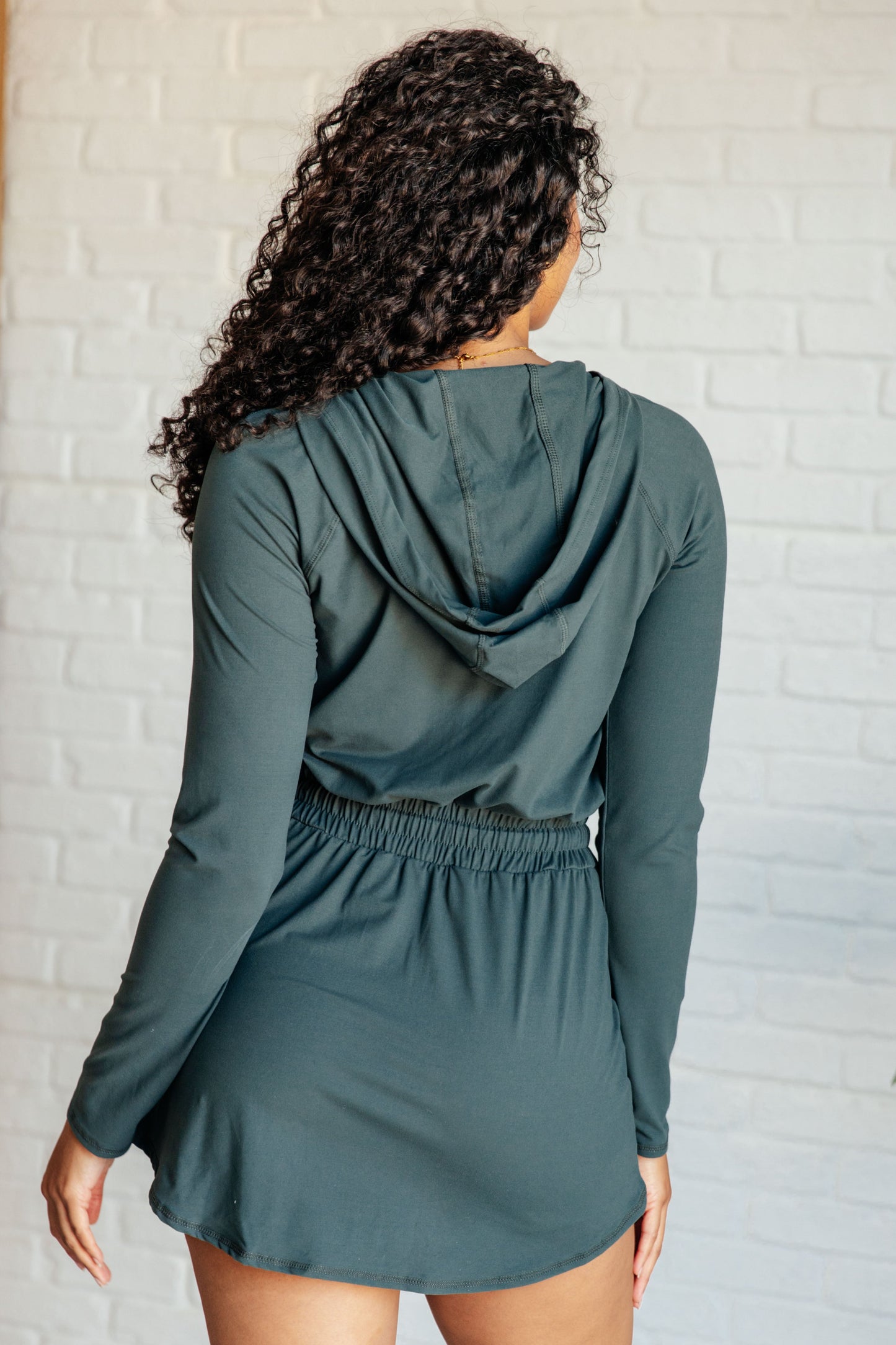Getting Out Smoked Spruce Long Sleeve Hoodie Romper