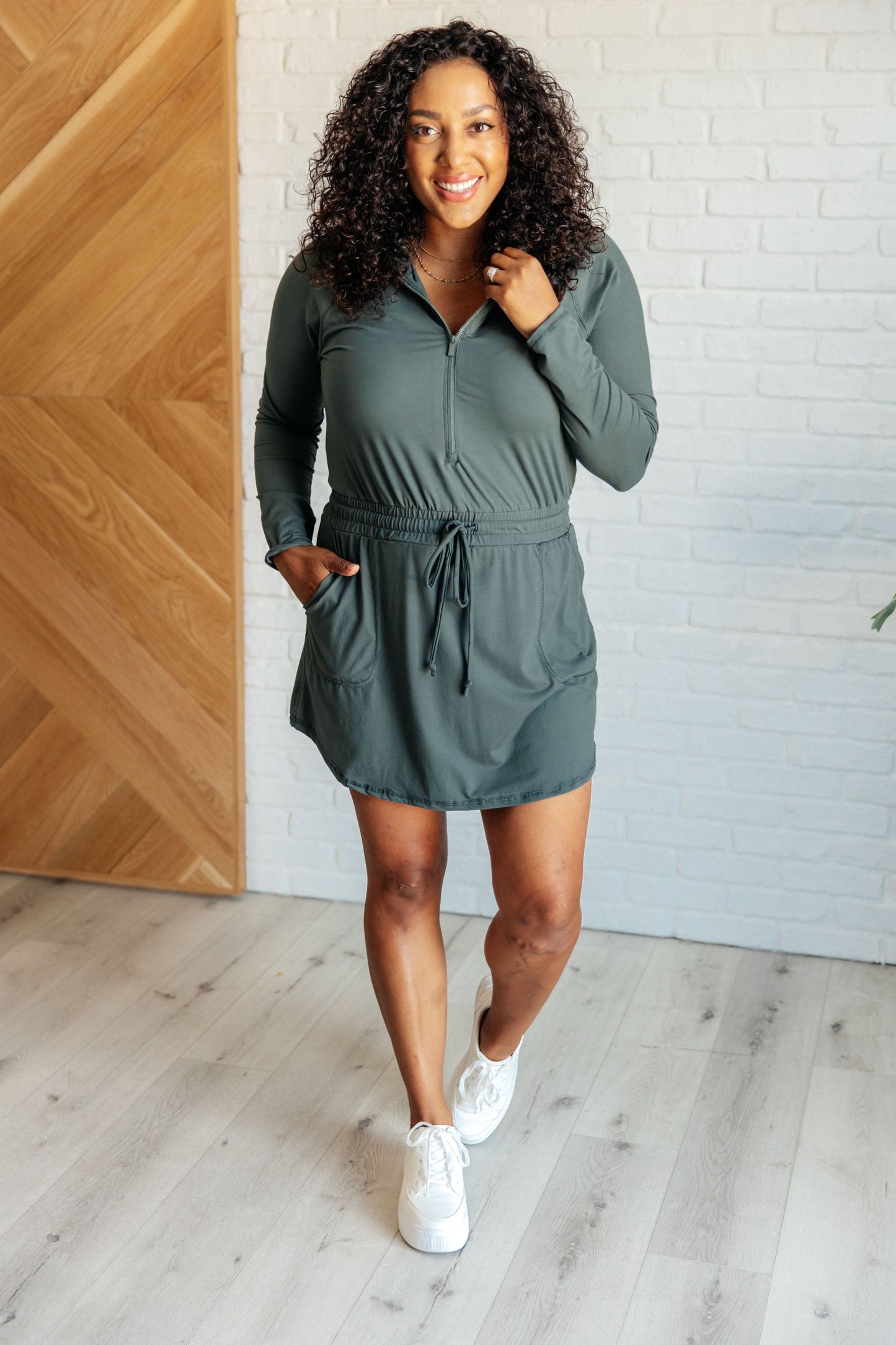 Getting Out Smoked Spruce Long Sleeve Hoodie Romper