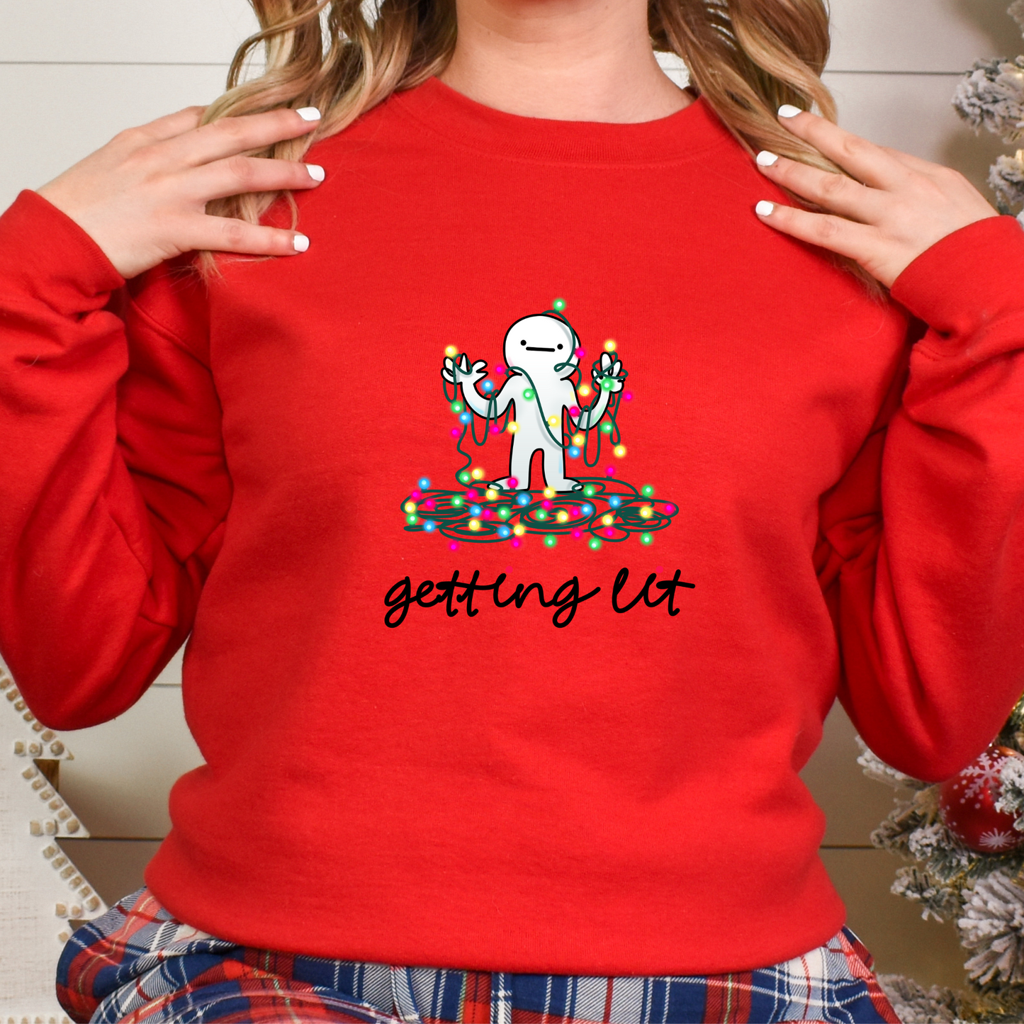 Getting Lit Printed Unisex Sweatshirt Gildan