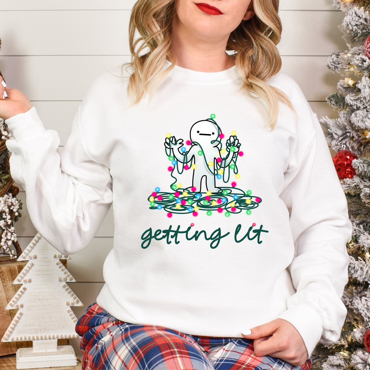 Getting Lit Printed Unisex Sweatshirt Gildan