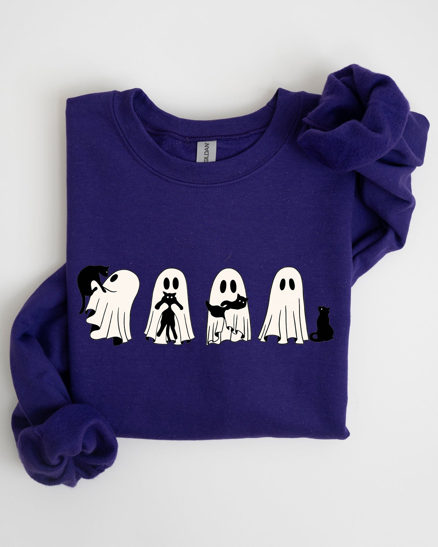 Ghost Cats Adorable Halloween Trick or Treat Sweatshirt