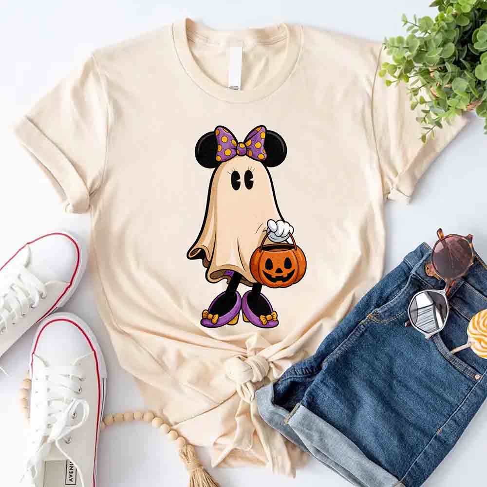 Ghost Couple Spooky Halloween Shirts Cute Fall Matching Shirt