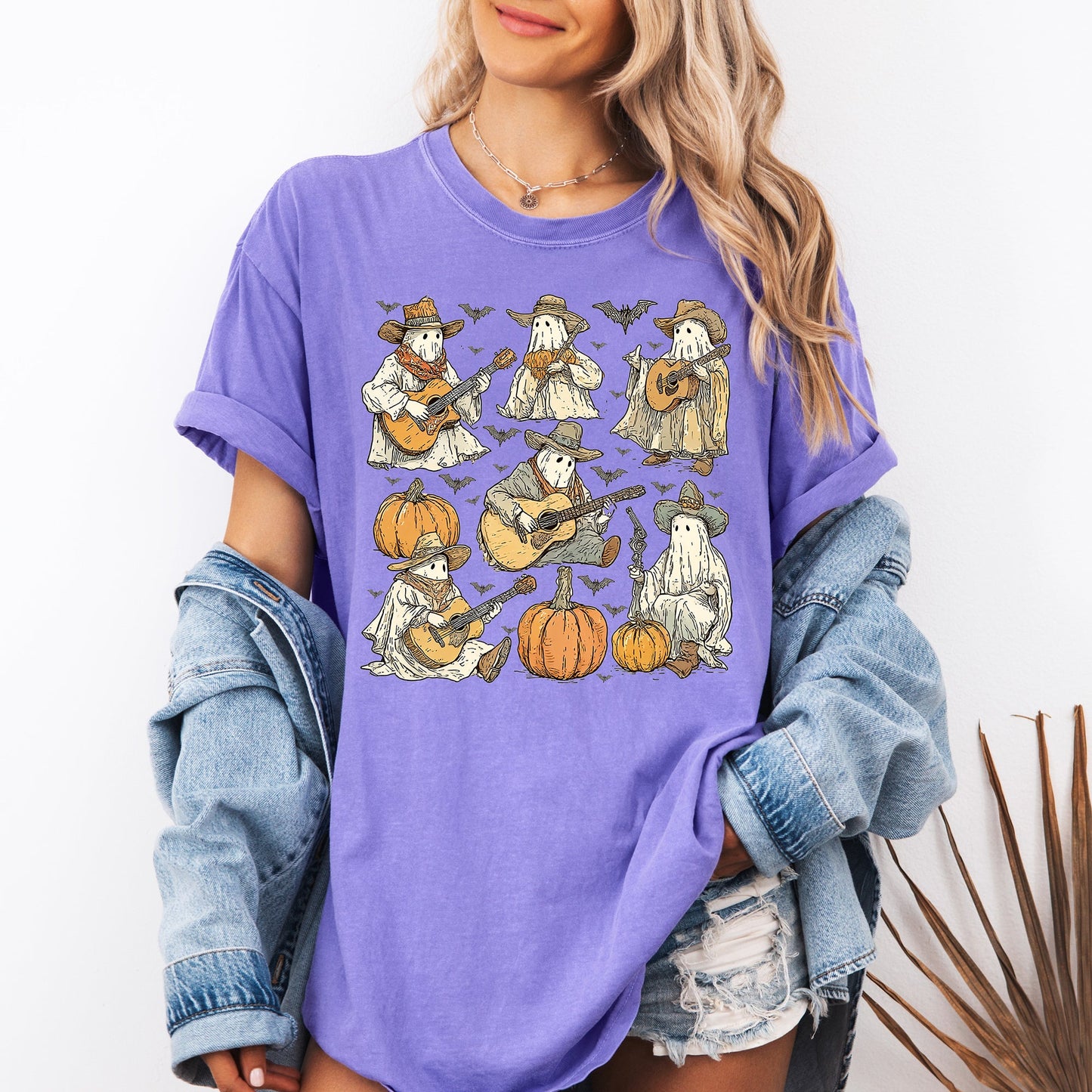 Ghost Cowboys Halloween Comfort Colors T-Shirt Refinery Number One