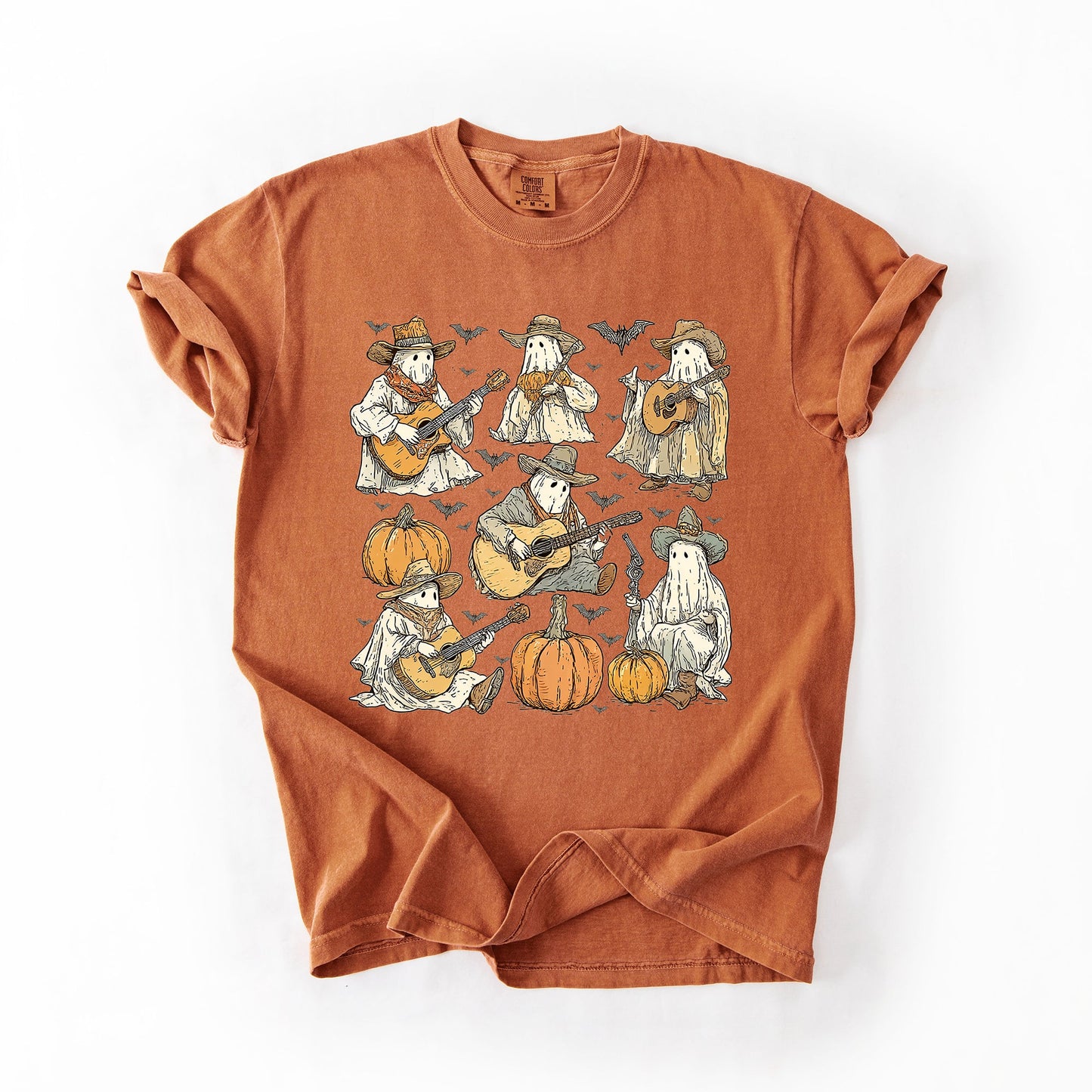 Ghost Cowboys Halloween Comfort Colors T-Shirt Refinery Number One