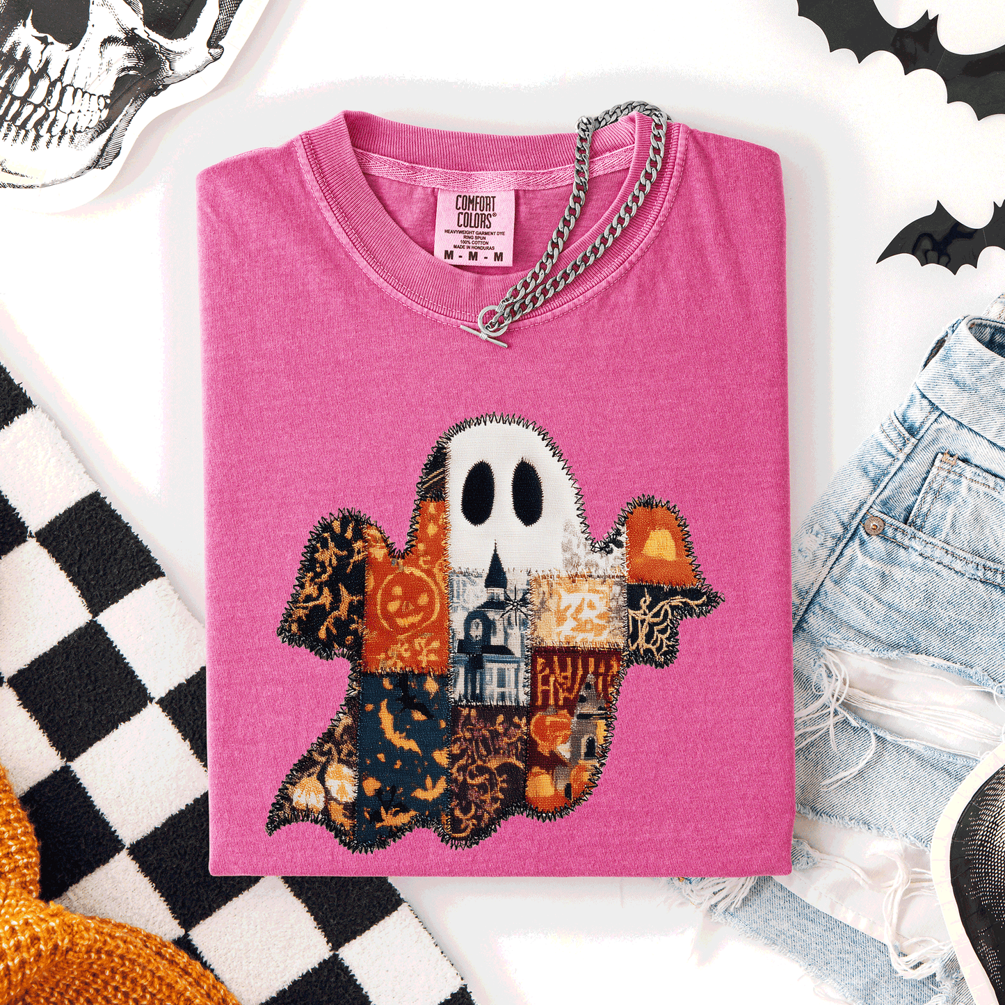 Ghost Faux Quilt Classic Comfort Colors T-Shirt Refinery Number One