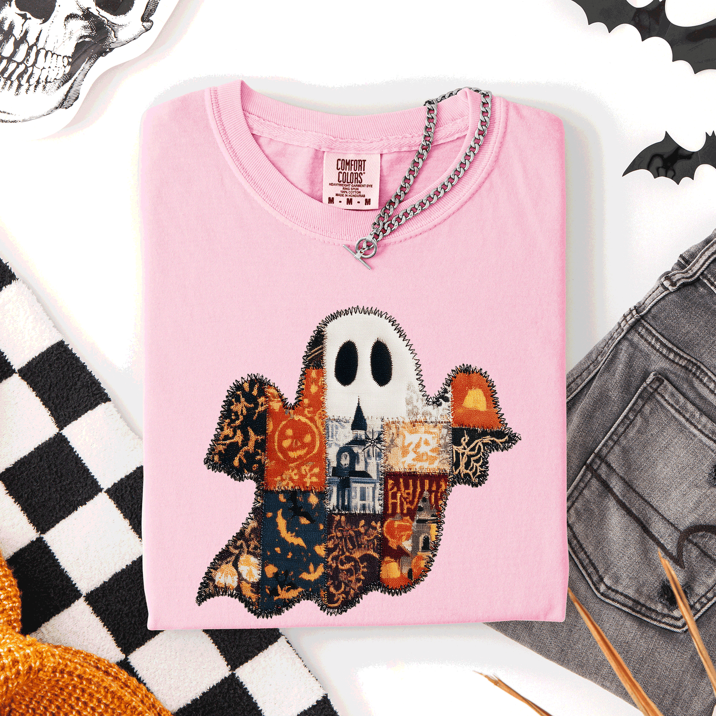 Ghost Faux Quilt Classic Comfort Colors T-Shirt Refinery Number One