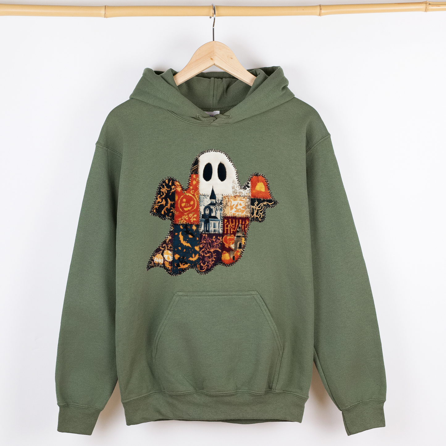 Ghost Faux Quilt Classic Graphic Hoodie Hooded Sweatshirt Refinery Number One