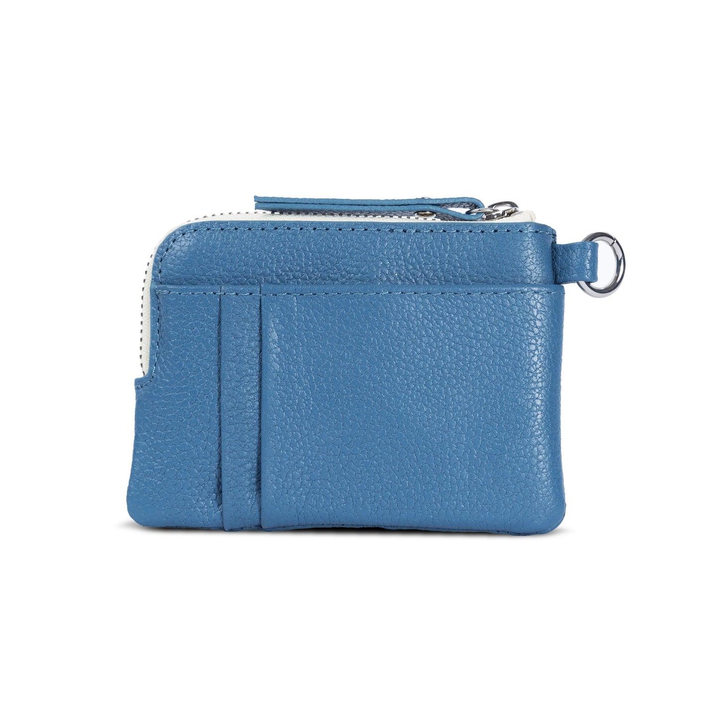 Gina Leather Top Zip Slim Wallet Tin Marin