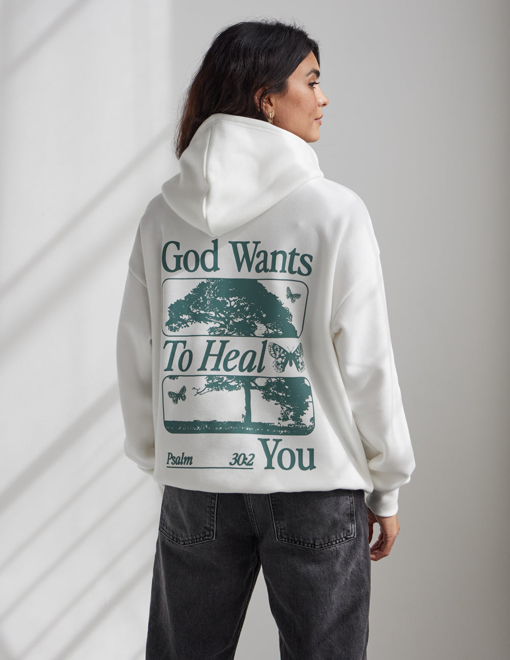 God Heals Unisex Hoodie Relaxed Fit Stalactite