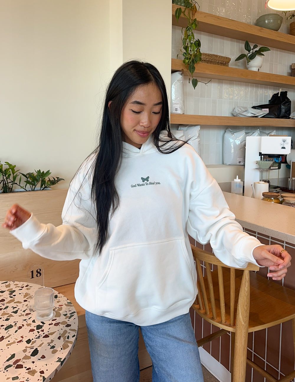 God Heals Unisex Hoodie Relaxed Fit Stalactite