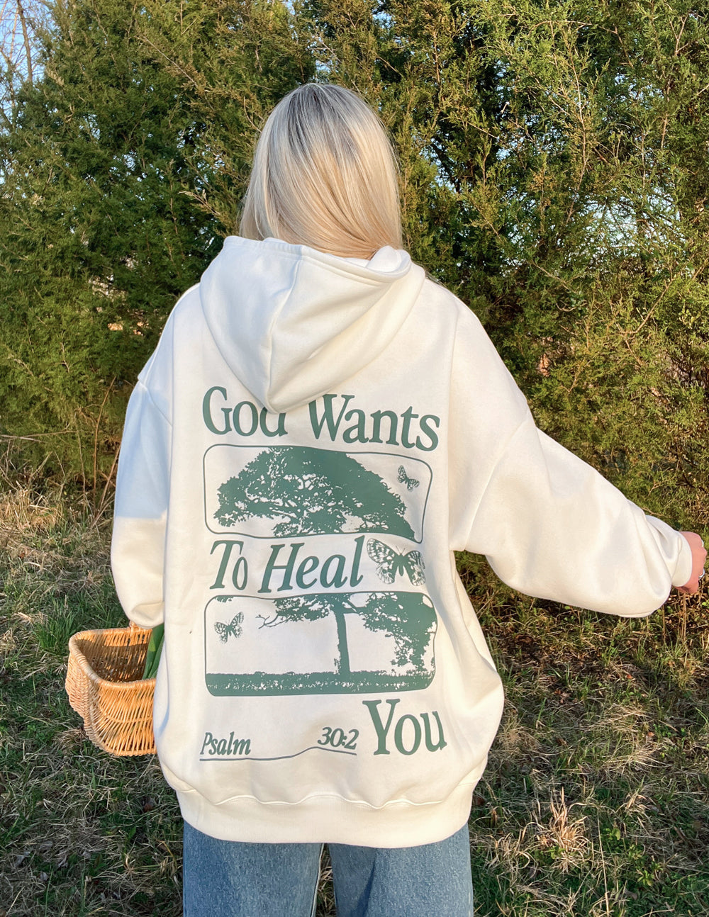God Heals Unisex Hoodie Relaxed Fit Stalactite