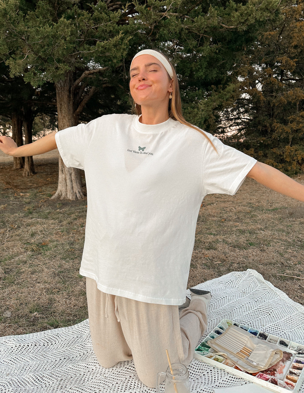 God Heals Oversized Unisex Tee