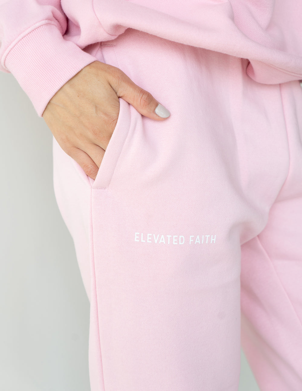 Pink Unisex Sweatpant Relaxed Fit God Is Always With Me