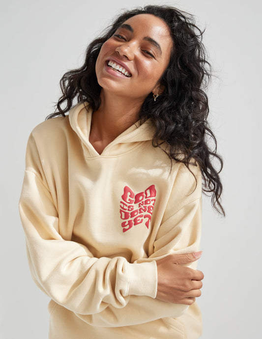 God Is Not Done Yet Custard Unisex Hoodie