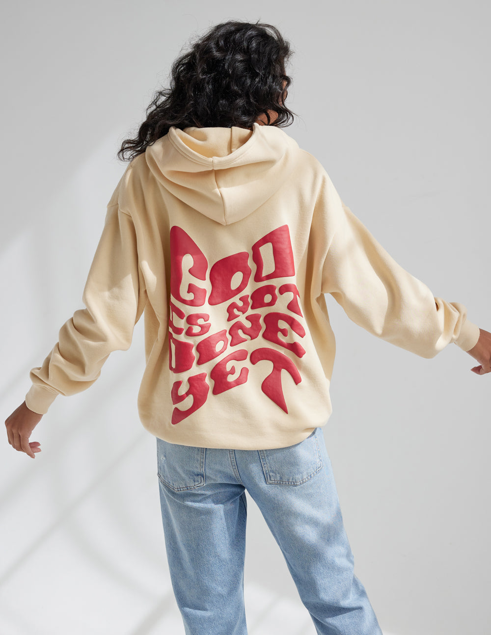 God Is Not Done Yet Custard Unisex Hoodie