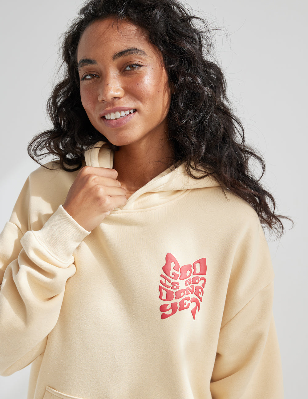 God Is Not Done Yet Custard Unisex Hoodie