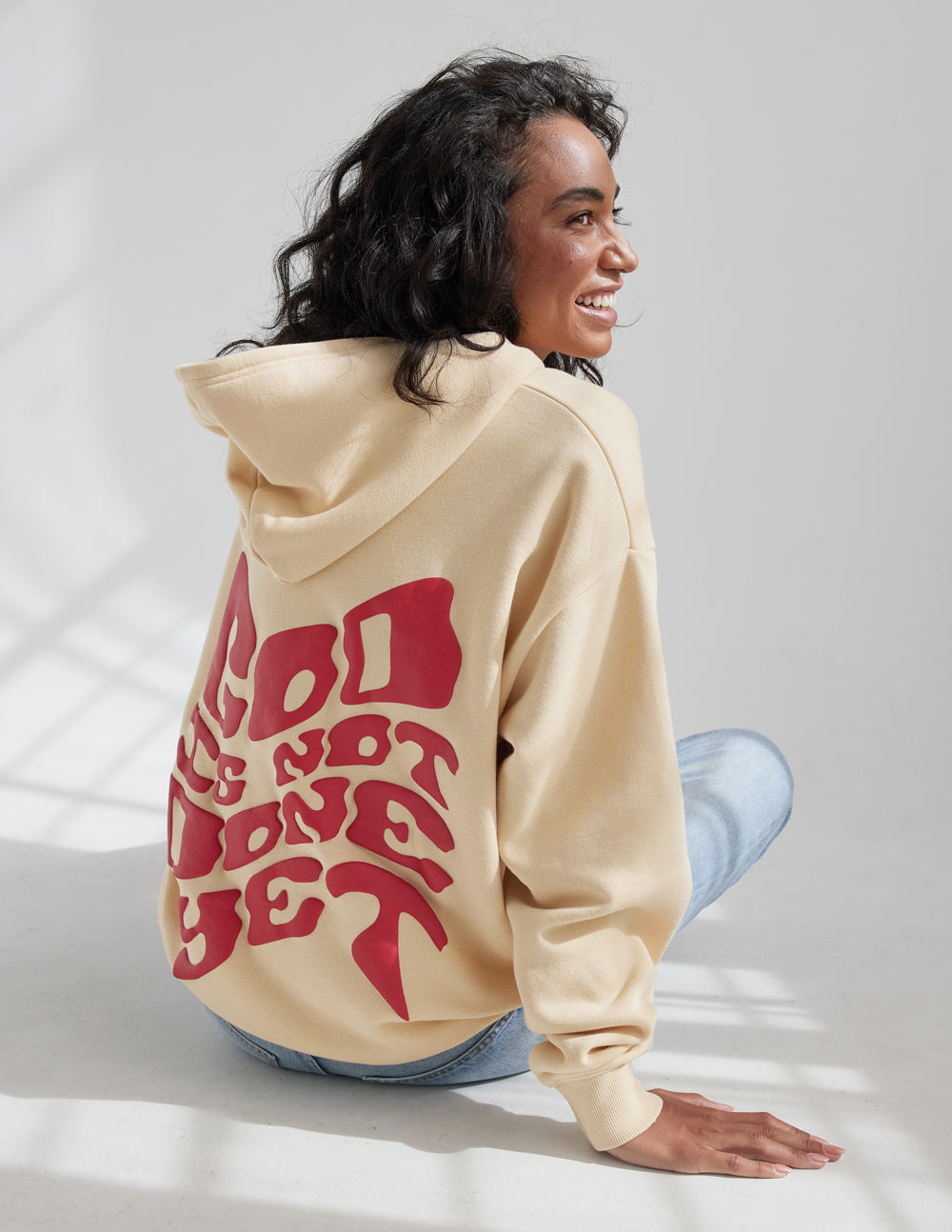 God Is Not Done Yet Custard Unisex Hoodie