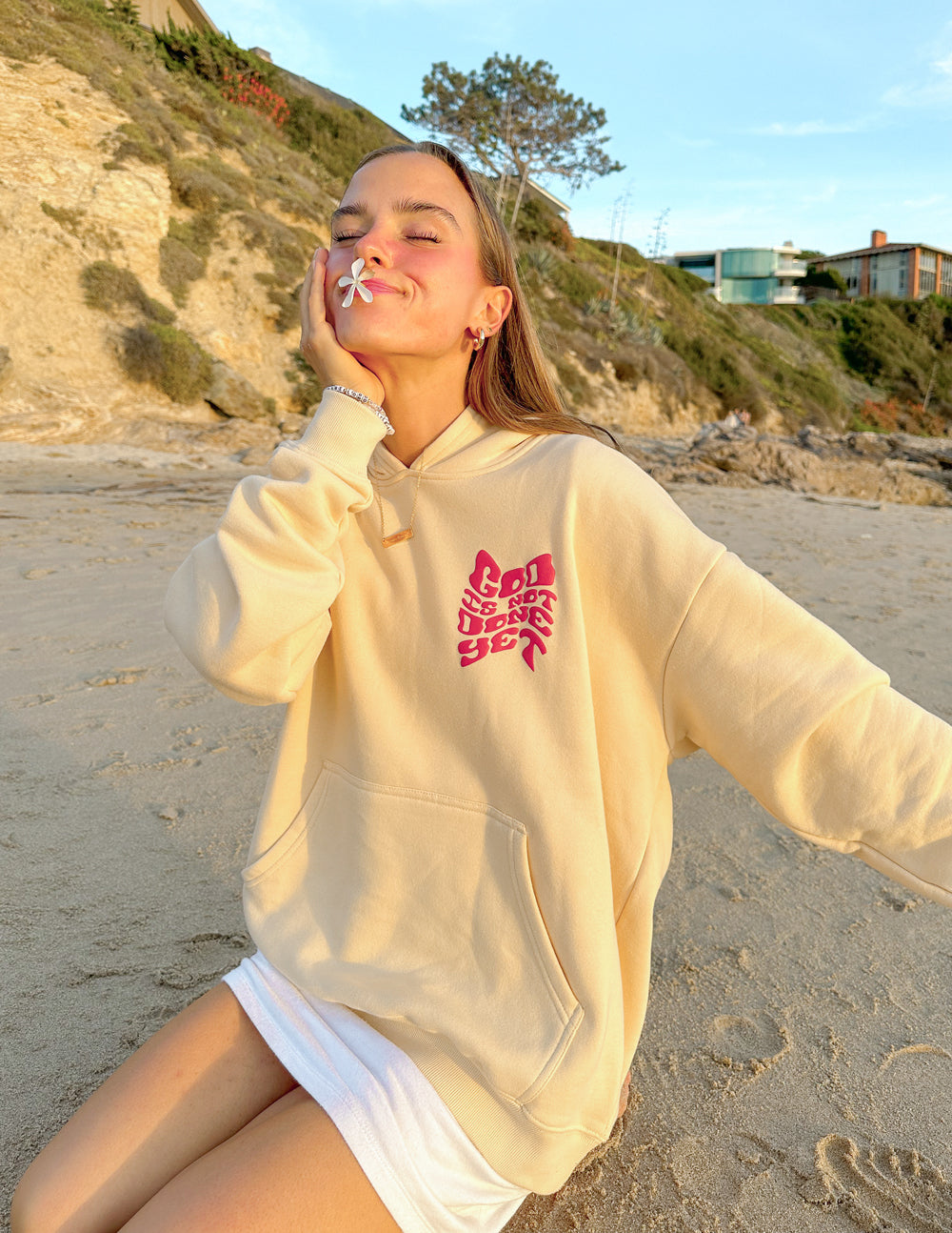 God Is Not Done Yet Custard Unisex Hoodie