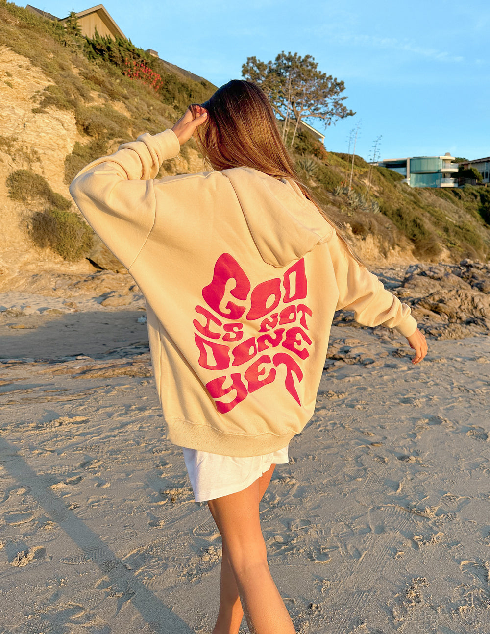 God Is Not Done Yet Custard Unisex Hoodie
