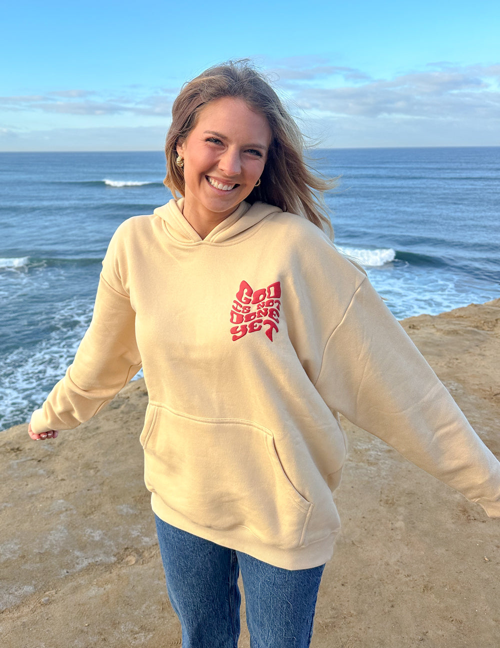 God Is Not Done Yet Custard Unisex Hoodie