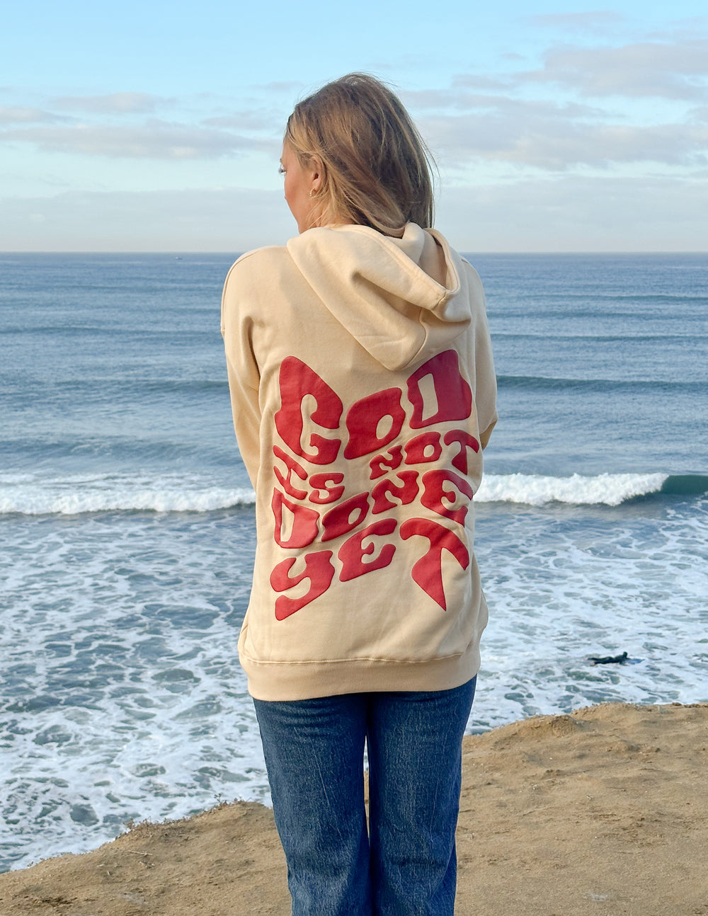 God Is Not Done Yet Custard Unisex Hoodie