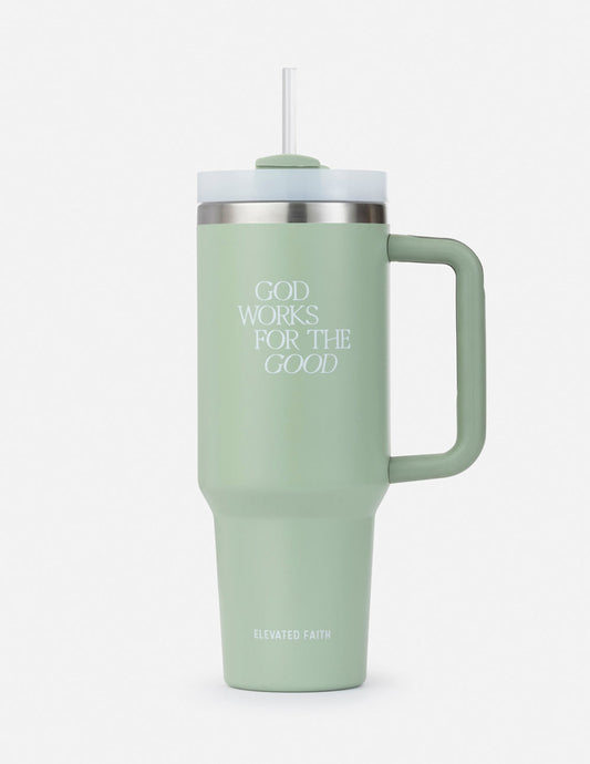 God Works for the Good 40 oz Stainless Steel Tumbler