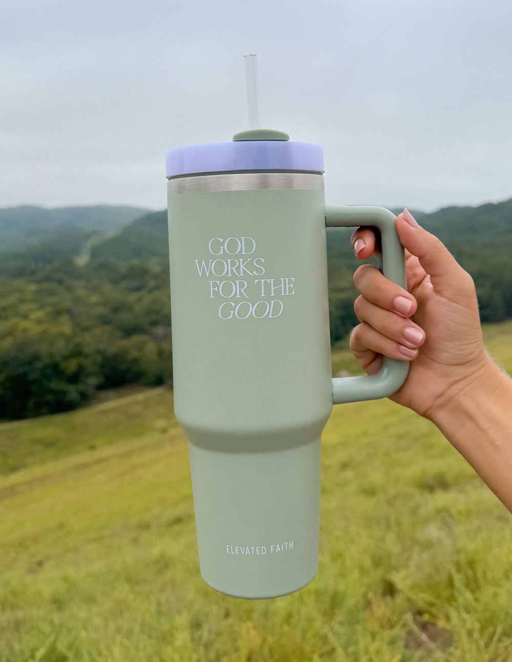 God Works for the Good 40 oz Stainless Steel Tumbler
